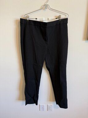 DVF Diane von Furstenberg Jodie Black Slim Ankle Pant Sz 14 NWOT